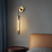 Postmodern Smoky Gray Crystal Tube Wall Sconce Height 15