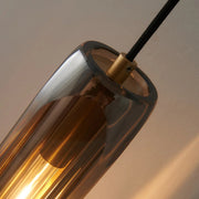 Postmodern Smoky Gray Crystal Tube Wall Sconce Height 15