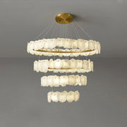 Aria Tiered Circular Alabaster Chandelier