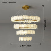 Aria Tiered Circular Alabaster Chandelier