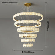 Aria Tiered Circular Alabaster Chandelier