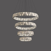 Aria Tiered Round Crystal Alabaster Chandelier