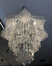 Fashion Star Shaped Chandelier Crystal Ceiling Light Fixture For Small Living Room/ Bedroom
