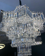 Fashion Star Shaped Chandelier Crystal Ceiling Light Fixture For Small Living Room/ Bedroom