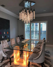 Aria Light Luxury Glacier Bubble Crystsal Chandelier
