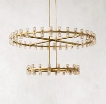 Load image into Gallery viewer, Arcachones Led Round Two-tier Chandelier 60&quot;