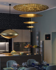 Aria Gold Tiered Discs Chandelier