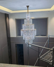 Aria Tiered Crystal Foyer Chandelier