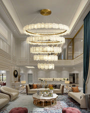 Aria Tiered Circular Alabaster Chandelier
