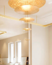 Aria Gold Tiered Discs Chandelier