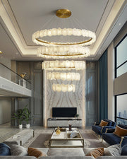 Aria Tiered Circular Alabaster Chandelier