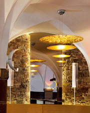 Aria Gold Tiered Discs Chandelier