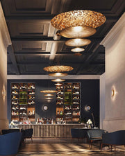 Aria Gold Tiered Discs Chandelier