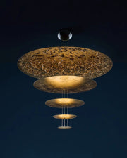 Aria Gold Tiered Discs Chandelier