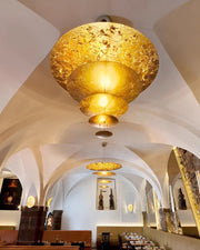 Aria Gold Tiered Discs Chandelier