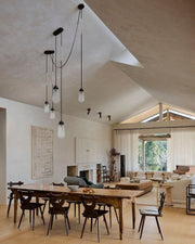 Modern Floating Pears-inspired Frosted Glass Chandelier for High-ceiling