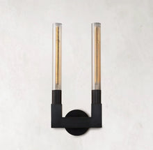 Load image into Gallery viewer, Cannele Double Head Candlestick Wall Sconce , Wall Lamps