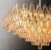 Chiaray Glass Multi-Tier Square Chandelier 32