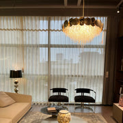 Amadeo Round Brass Crystal Chandelier