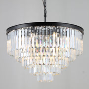 1920s Odeon Crystal Round Chandelier for Living Room, Interior lighting