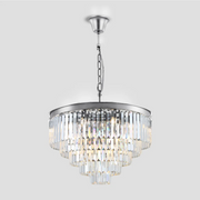 1920s Odeon Crystal Round Chandelier for Living Room, Interior lighting