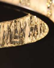 Aria Tiered Round Crystal Alabaster Chandelier