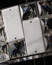 Aria Tiered Round Crystal Alabaster Chandelier