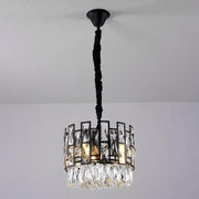 Mini Black Clear Crystal Chandelier