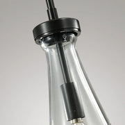 Rain Glass Round Chandelier 3 Lights (Cord)