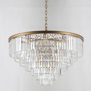 1920s Odeon Crystal Round Chandelier for Living Room, Interior lighting