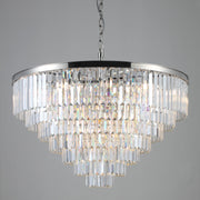 1920s Odeon Crystal Round Chandelier for Living Room, Interior lighting