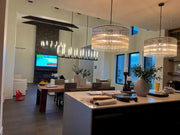 Canneles Linear Candlestick Round Chandelier Light 60