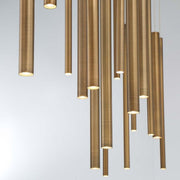 18-Light 42in Integrated Led Multi Drop Chandelier