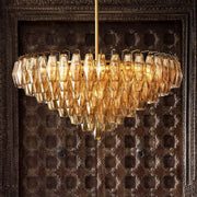 Chiaray Glass Multi-Tier Round Chandelier 61