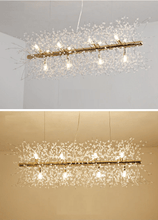 Load image into Gallery viewer, Glenn Modern Golden Crystal Long chandelier Diameter 28 Inch 35 Inch
