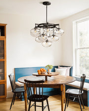 Cabrette Clear Glass Round Chandelier 36