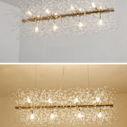 Glenn Modern Golden Crystal Long chandelier Diameter 28 Inch 35 Inch