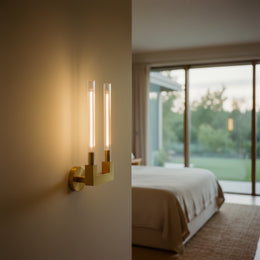 Cannele Double Candlestick Wall Sconce