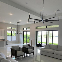 Thaddeus Round Chandelier 72'', Contemporary Chandelier Bedroom