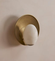Avena Wall Light, Alabaster Globe