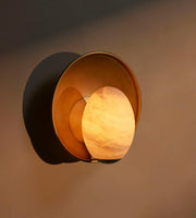 Avena Wall Light, Alabaster Globe