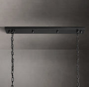 1920s Odeon Crystal Island Linear Chandelier Black 39