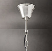 1920s Odeon Crystal Round Chandelier Polished Nickel 32