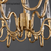 Reese Brass Glass  chandelier