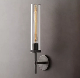 Lambeths Knurled Grand Sconce,Long Torch Knurled Bedroom Grand Modern Wall Sconce