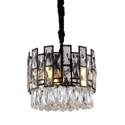 Mini Black Clear Crystal Chandelier