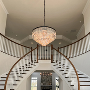 1920s Odeon Crystal Round Chandelier for Living Room, Interior lighting