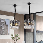 Mini Black Clear Crystal Chandelier