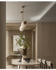 Alabaster Pebble Linear Modern Dining Room Light Fixtures, Living Room Chandeliers