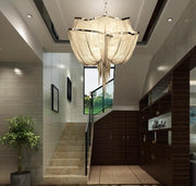 Alisa Luxury Double-Layer Aluminum Chain Tassel Chandelier